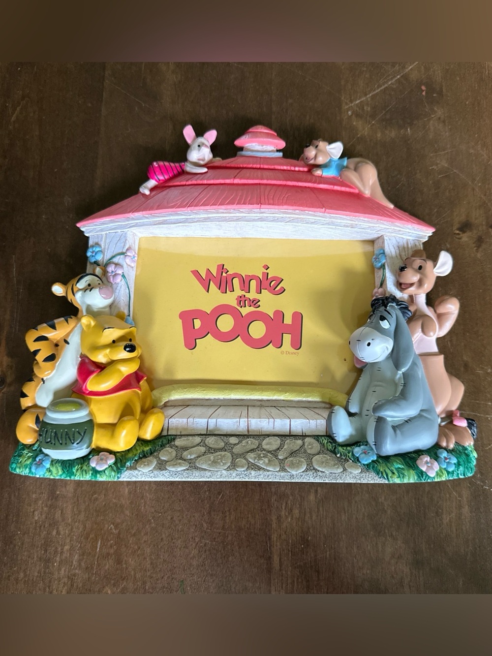 Vtg Winnie the Pooh Disney Photo Frame Walt Disney World Vacation Disneyland